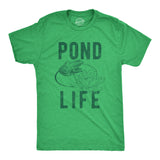 Mens Pond Life Graphic Tshirt Funny Summer Toad Frog Lilypad Novelty Graphic Tee