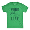 Mens Pond Life Graphic Tshirt Funny Summer Toad Frog Lilypad Novelty Graphic Tee