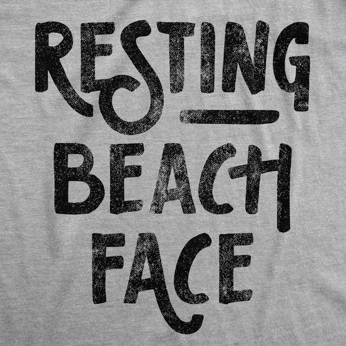 Womens Fitness Tank Resting Beach Face Tanktop Funny Spring Break Vacation Ocean Graphic Shirt