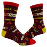 Men's Roll Me Another Burrito Socks Funny Mexican Food Guac Sarcastic Novelty Footwear