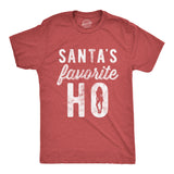 Mens Santa's Favorite Ho Tshirt Funny Christmas Party Naughty Or Nice Graphic Tee