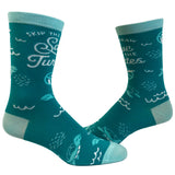 Women's Skip The Straw Save The Turtles Socks Environmental Awareness Footwear