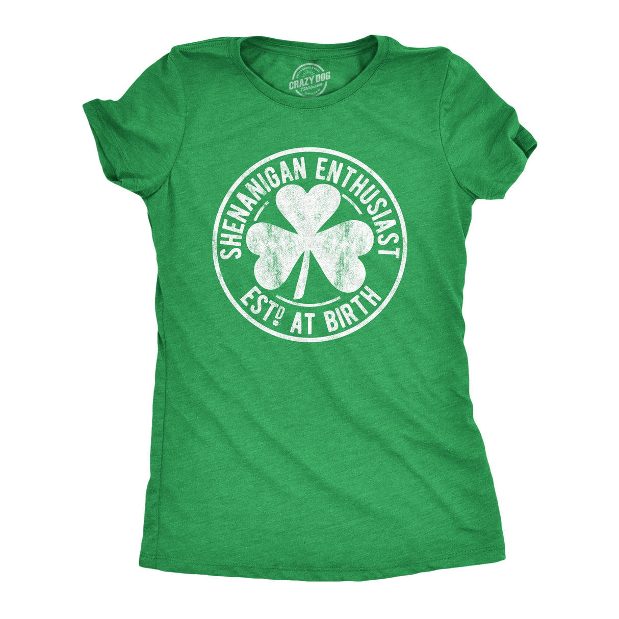 Womens Lit Shamrock T Shirt Funny Day Drinking Saint Patricks Day St Patty Tee