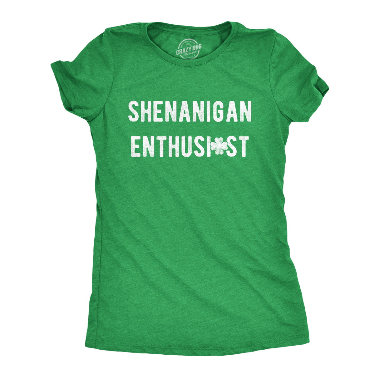 Womens Shenanigan Enthusiast Tshirt Funny St Patricks Day Party Novelty Tee