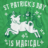 Womens Saint Patricks Day Is Magical T Shirt St Funny Leprechaun Unicorn Shirt