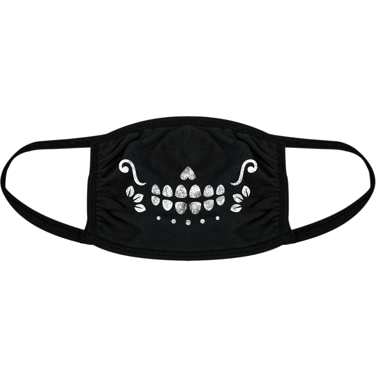 Sugar Skull Smiling Face Mask Funny Dia De Los Muertos Party Nose And Mouth Covering