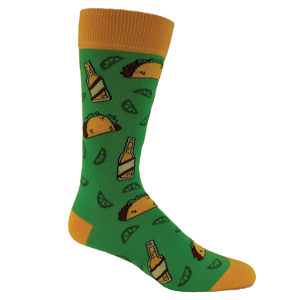 Men's Tacos And Beer Socks Funny Cinco De Mayo Taco Tuesday Vintage Novelty Footwear