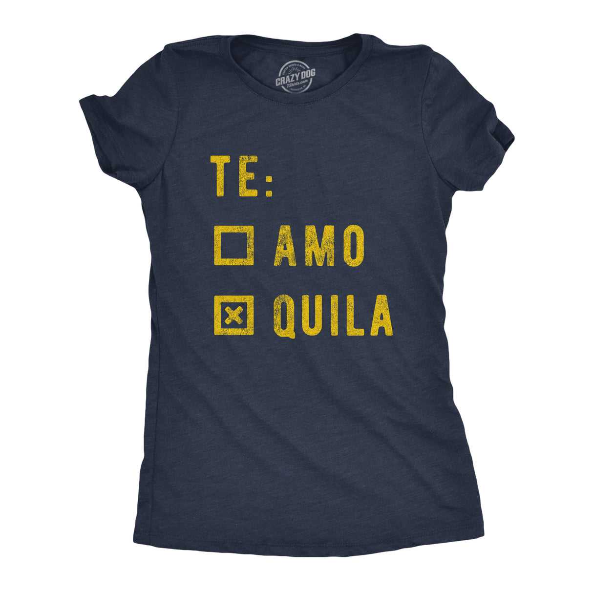 Womens Te amo Tequila Tshirt Funny Taco Tuesday Margarita Graphic Tee