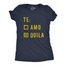 Womens Te amo Tequila Tshirt Funny Taco Tuesday Margarita Graphic Tee