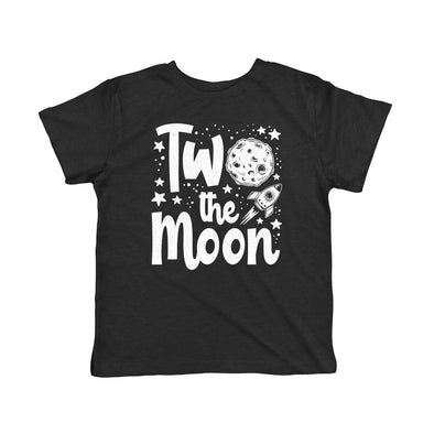 Toddler Two The Moon Tshirt Funny Second Birthday Tee