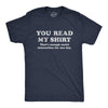 Mens You Read My Shirt That's Enough Social Interaction For One Day Tshirt Funny Tee