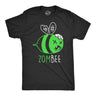 Mens Zombee Tshirt Funny Zombie Halloween Bumble Bee Novelty Graphic Tee