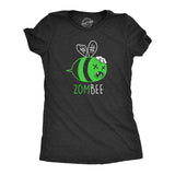 Womens Zombee Tshirt Funny Zombie Halloween Bumble Bee Novelty Graphic Tee