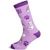 Women's Be You Socks Funny Pet Cat Lover Cute Kitty Rainbow Novelty Footwear