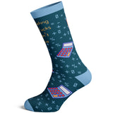 Men's Calculating The Fucks Socks Funny Sarcastic Math Nerdy Calculator Novelty Footwear