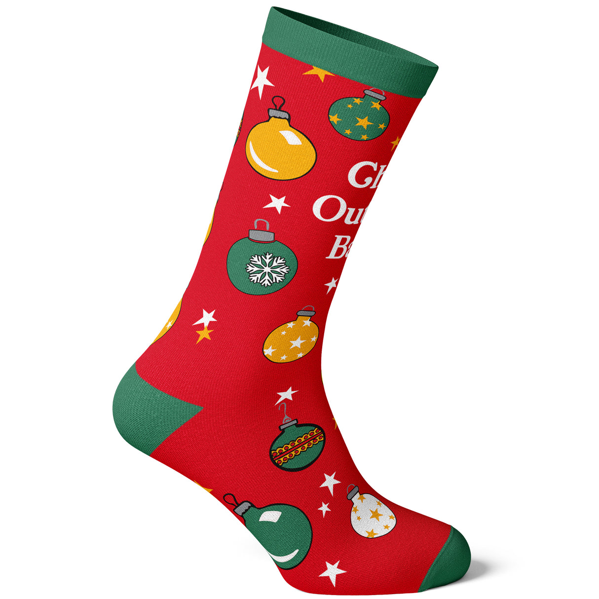 Men's Check Out My Balls Socks Funny Christmas Tree Ornaments Graphic Novelty Footwear