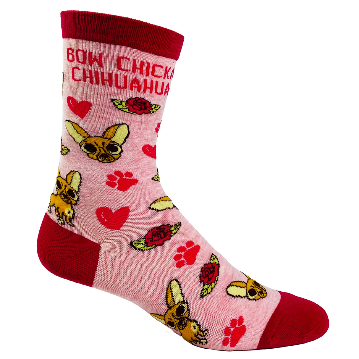 Women's Bow Chicka Chihuahua Socks Funny Pet Dog Small Breed Sarcastic Sex Footwear