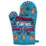 Christmas Calories Don't Count Oven Mitt Funny Holiday Baking Gingerbread Kitchen Glove