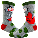 Men's Dadasaurus Socks Funny Triceratops Father's Day Dinosaur Novelty Footwear