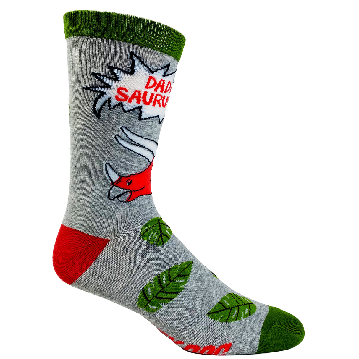 Men's Dadasaurus Socks Funny Triceratops Father's Day Dinosaur Novelty Footwear