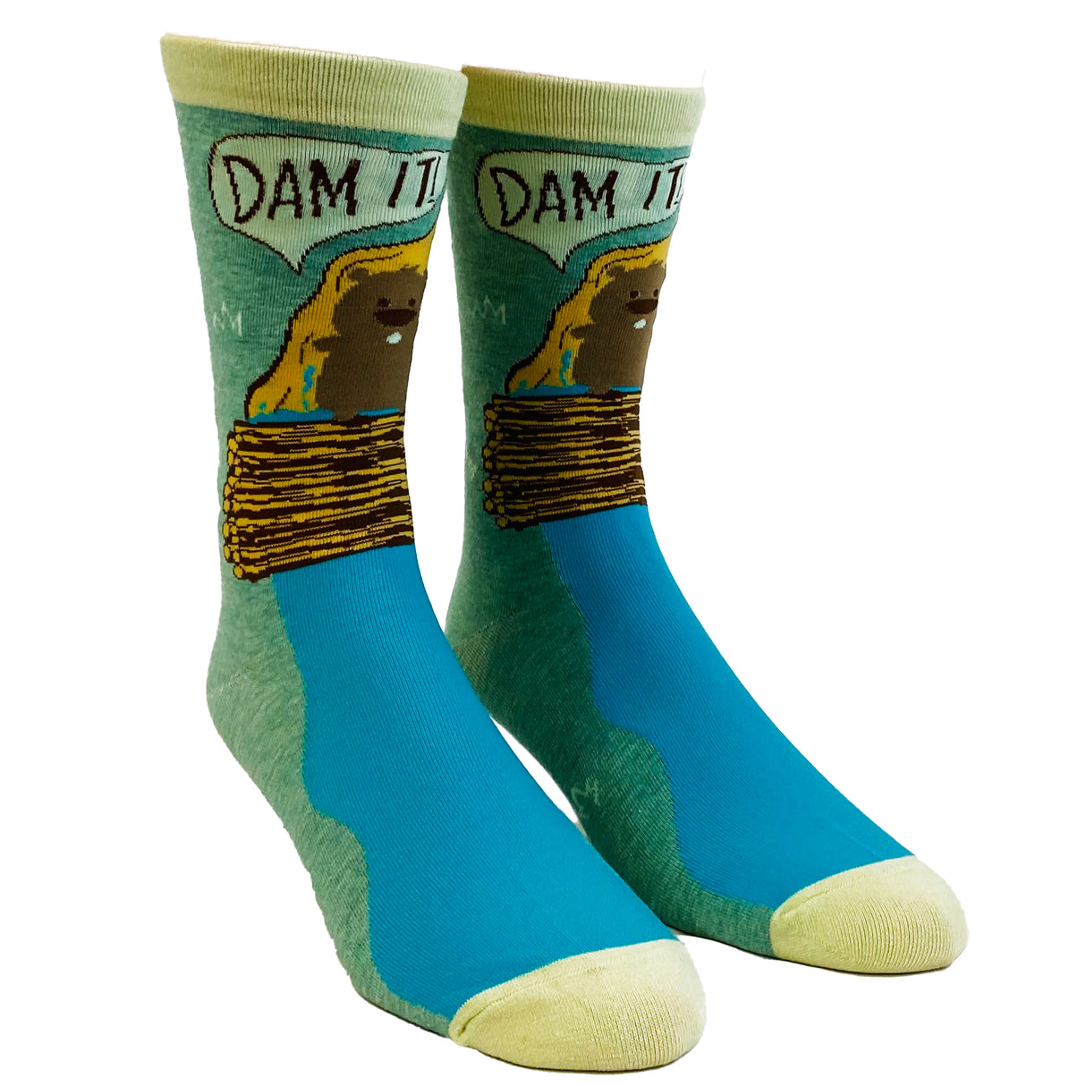 Women's Dam It Socks Funny Beaver Dam Camping Novelty Graphic Footwear