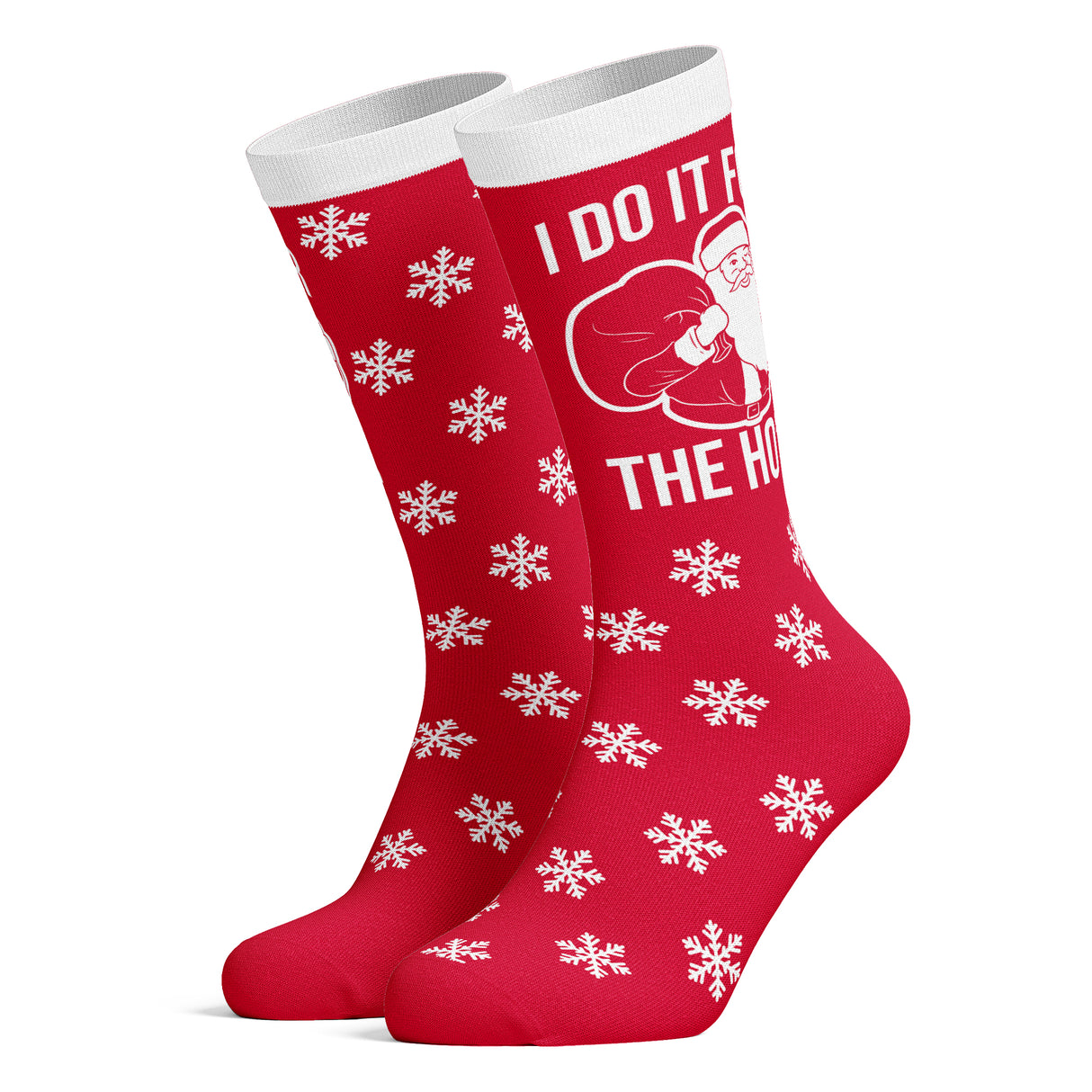 Men's I Do It For The Ho's Socks Funny Christmas Santa Claus Innuendo Graphic Novelty Footwear