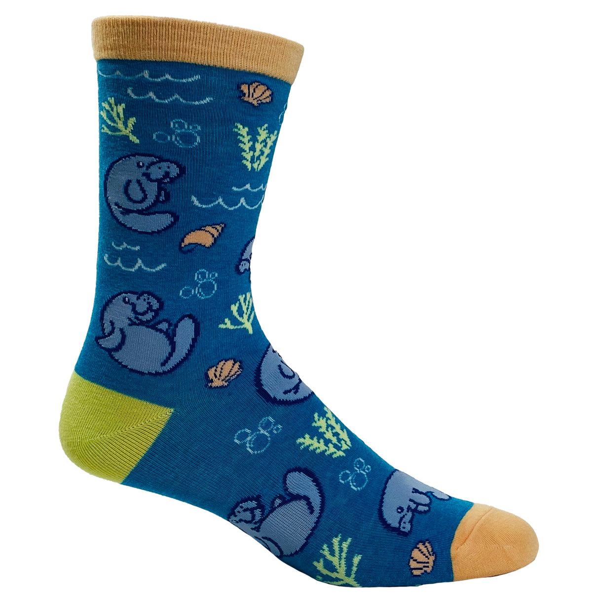 Women's Save The Floaty Potatoes Socks Funny Manatee Ocean Novelty Graphic Footwear