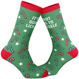 Men's It's Not Going To Lick Itself Socks Funny Christmas Candycane Holiday Graphic Footwear