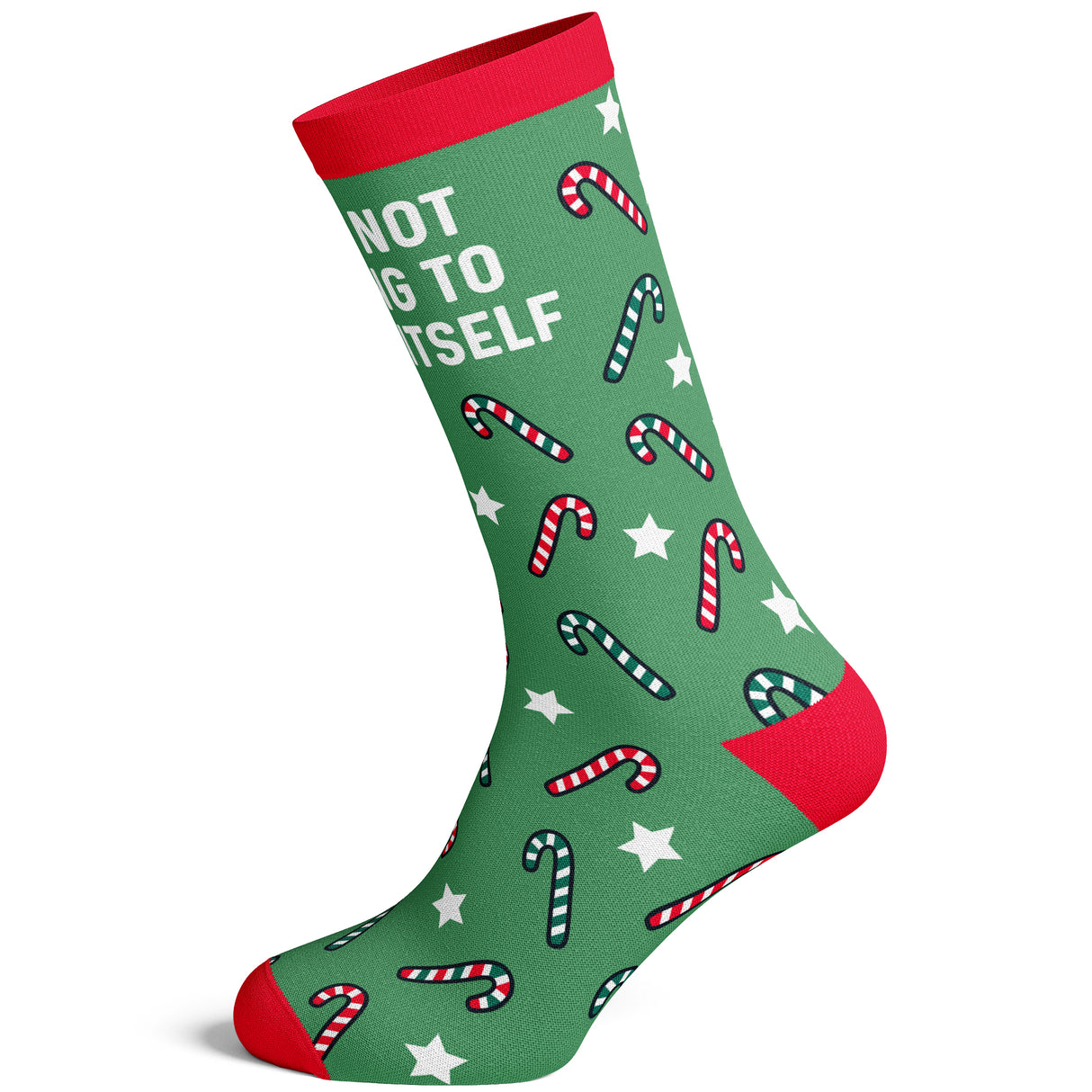 Men's It's Not Going To Lick Itself Socks Funny Christmas Candycane Holiday Graphic Footwear