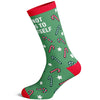 Women's It's Not Going To Lick Itself Socks Funny Christmas Candycane Holiday Graphic Footwear