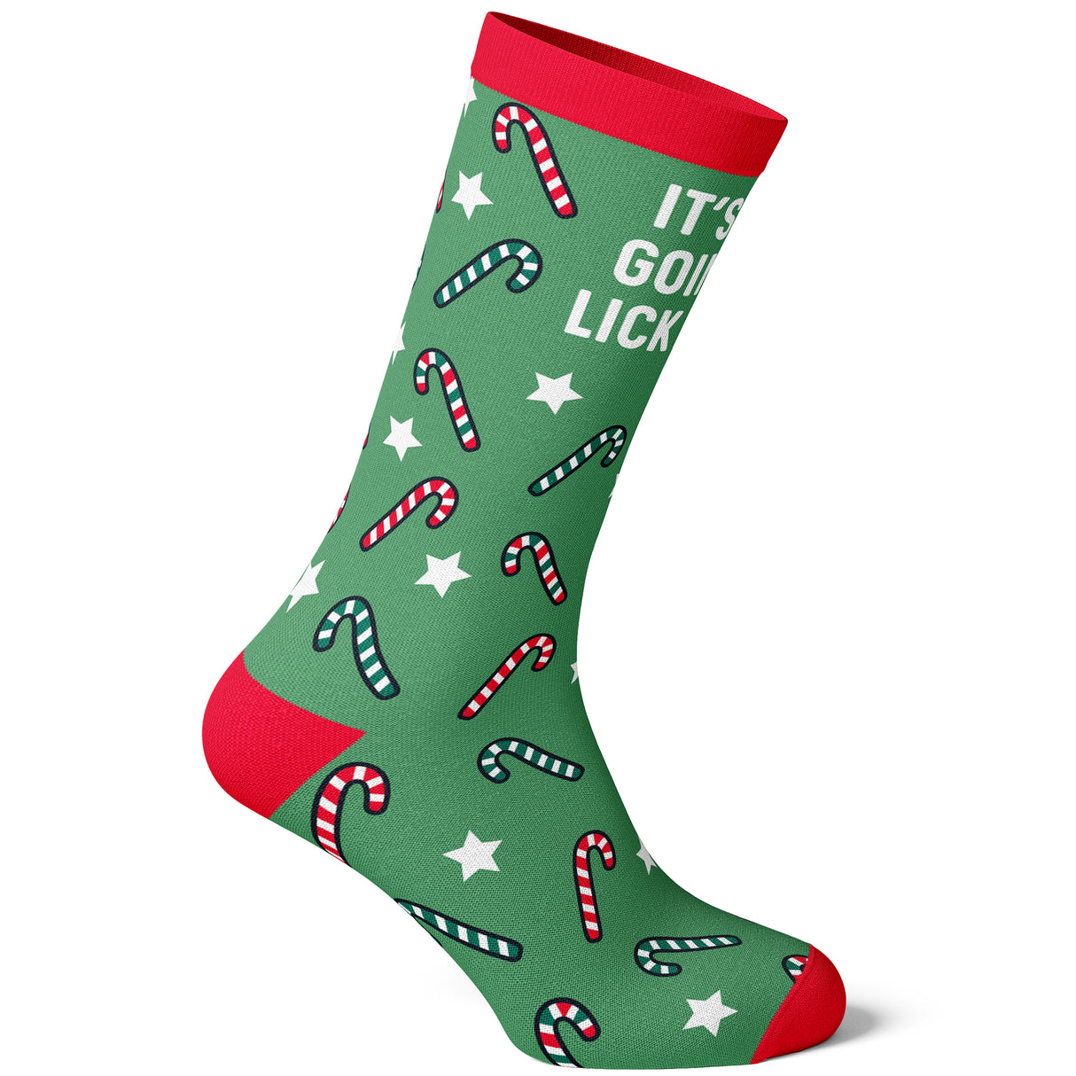 Women's It's Not Going To Lick Itself Socks Funny Christmas Candycane Holiday Graphic Footwear