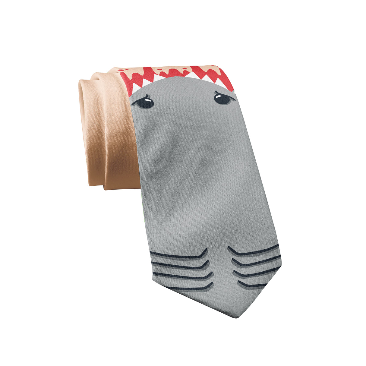 Shark Attack Necktie Novelty Ties for Men Shark Tie Funny Neckties for Men