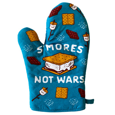 S'Mores Not Wars Oven Mitt Funny Summer Campfire Graphic Kitchen Glove