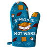 S'Mores Not Wars Oven Mitt Funny Summer Campfire Graphic Kitchen Glove