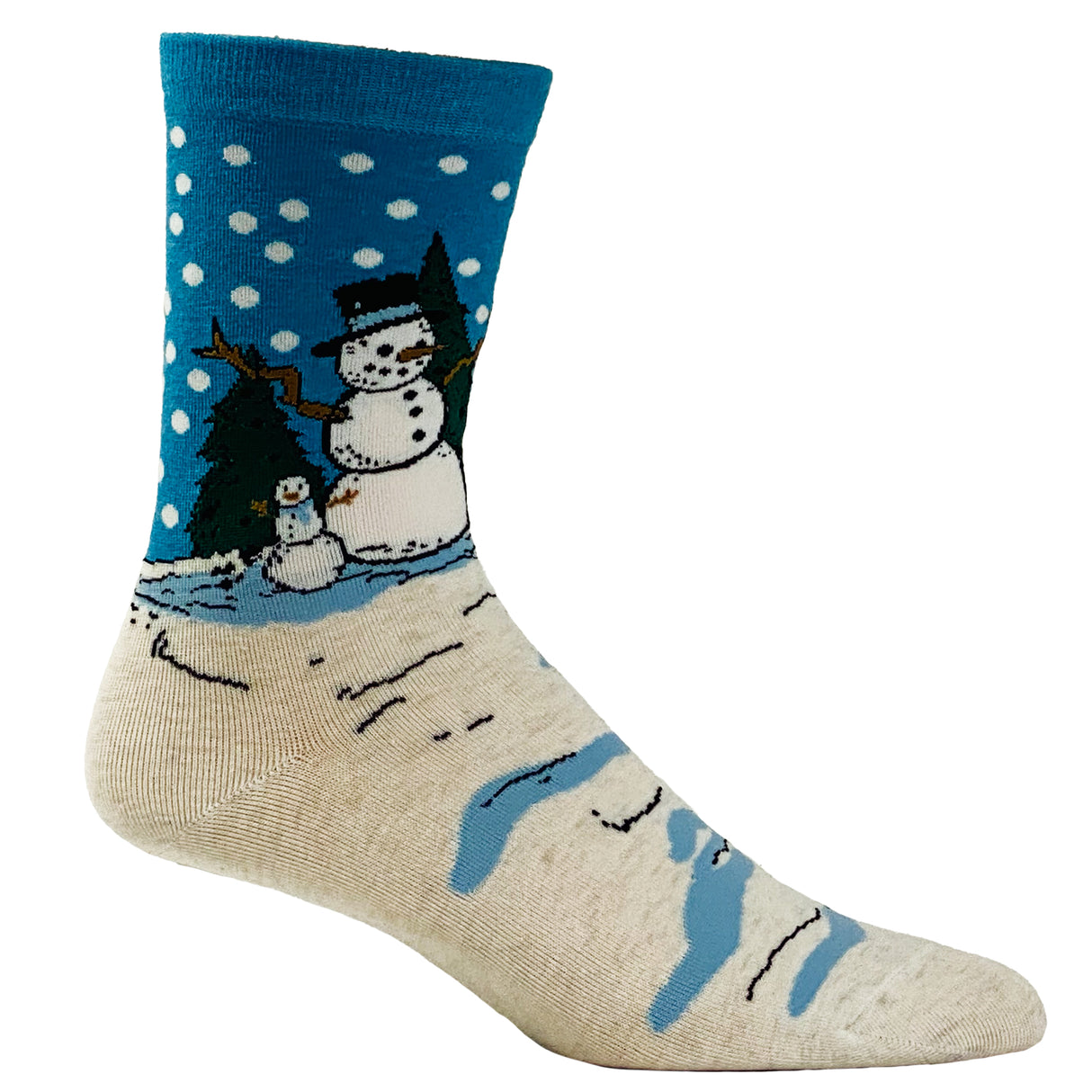 Women's Snowman Socks Cute Winter Weather Snow Holiday Christmas Party Festive Novelty Footwear