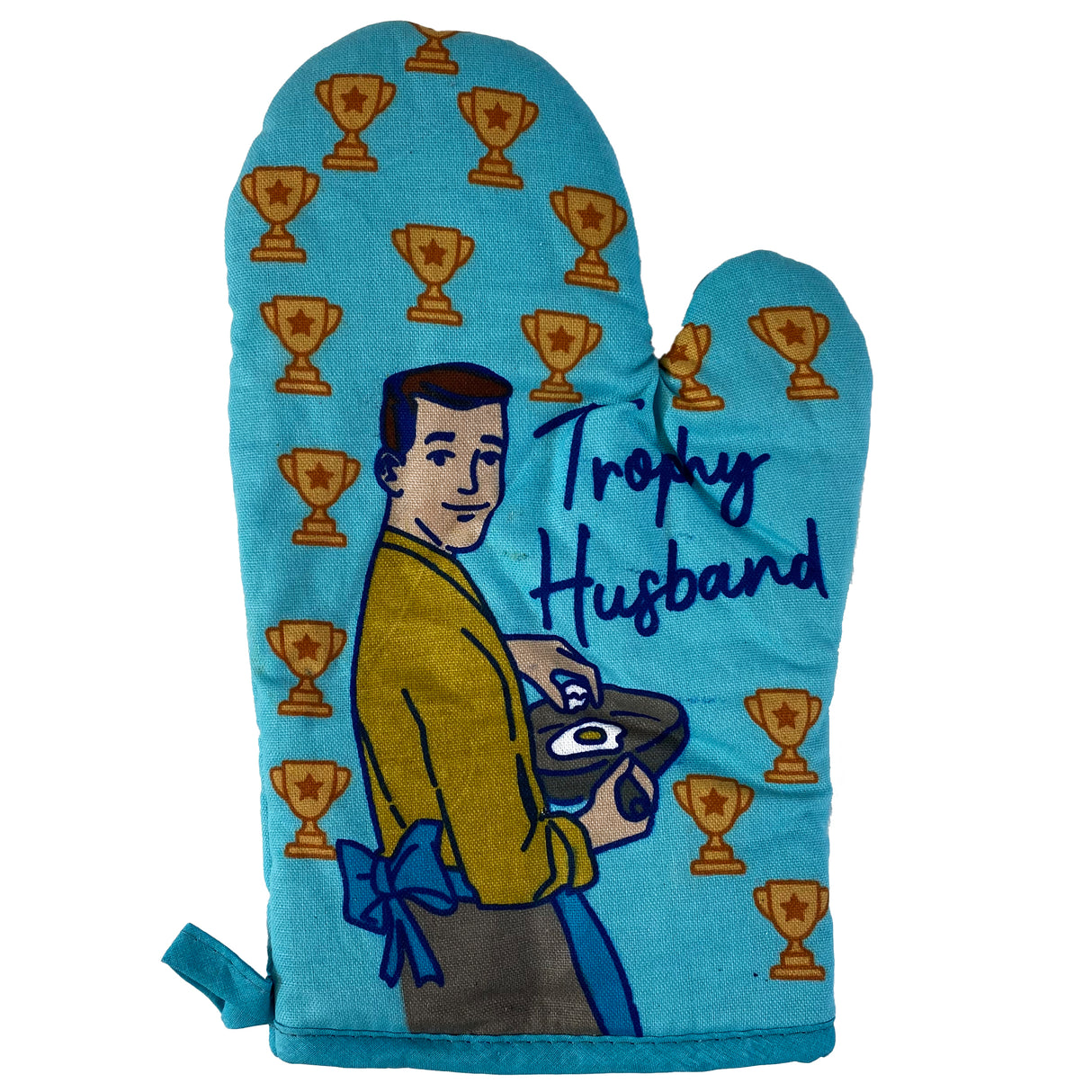 Trophy Husband Oven Mitt Funny Wedding Gift Fiance Cooking Kitchen Glove