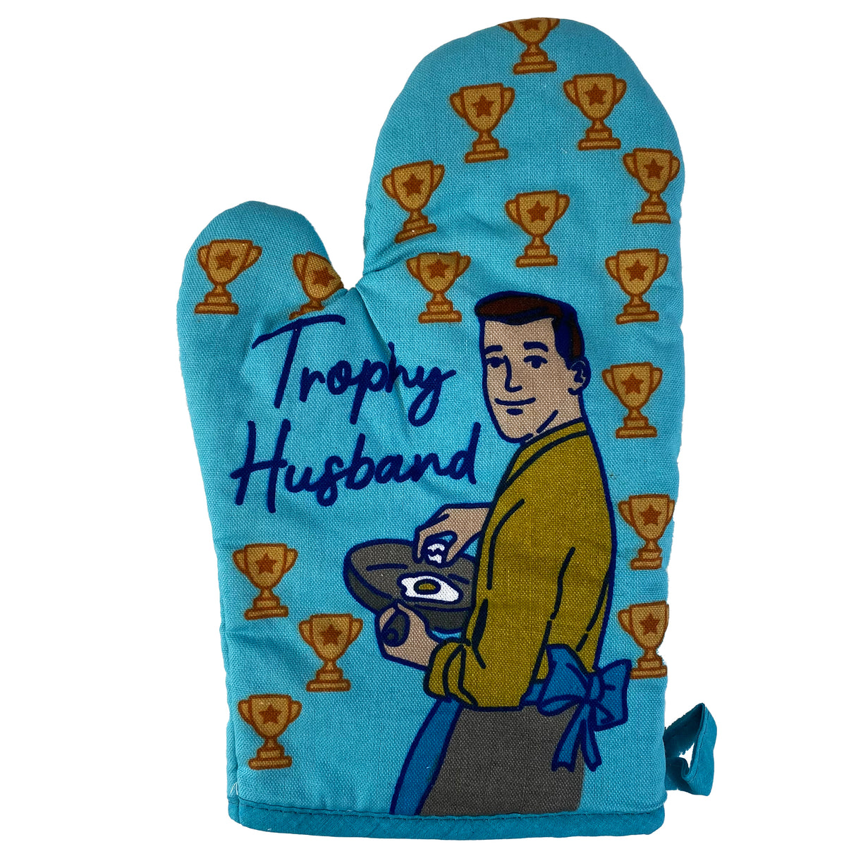 Trophy Husband Oven Mitt Funny Wedding Gift Fiance Cooking Kitchen Glove