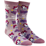 Women's Be A Unicorn Not A Twatopotamus Socks Funny Hippopotamus Sarcastic Insult Novelty Footwear