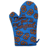 Don't Get It Twisted Oven Mitt Funny Salted Pretzel Novelty Kitchen Glove