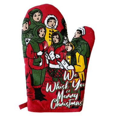We Whisk You A Merry Christmas Oven Mitt Funny Holiday Baking Novelty Kitchen Glove
