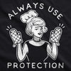 Always Use Protection Cookout Apron Funny Sarcastic Sexual Innuendo Kitchen Smock