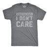 Mens Breaking News I Don't Care T shirt Funny Sarcastic Graphic Novelty Tee