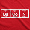 Chemistry of Bacon Hoodie Nerdy Periodic Element Breakfast Funny Sweatshirt  (Red) - 4XL