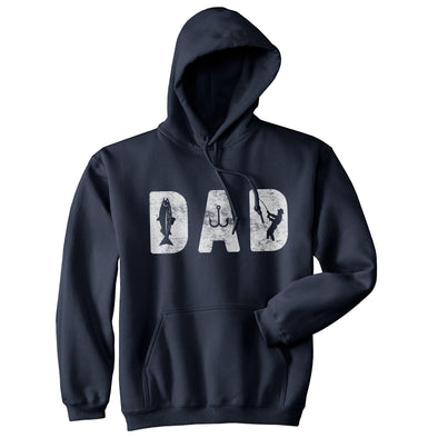 Dad Fishing Unisex Hoodie Funny Father's Day Fisherman Boating Graphic Novelty Hooded Sweatshirt