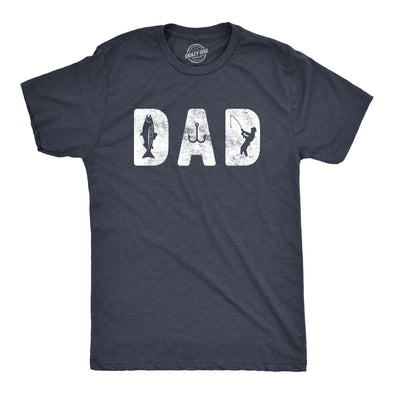 Mens Dad Fishing Tshirt Funny Fathers Day Gift For Dad Outdoor Fisherman Graphic Tee