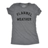 Womens Flannel Weather Tshirt Funny Sarcastic Winter Fall Autumn Graphic Tee For Ladies