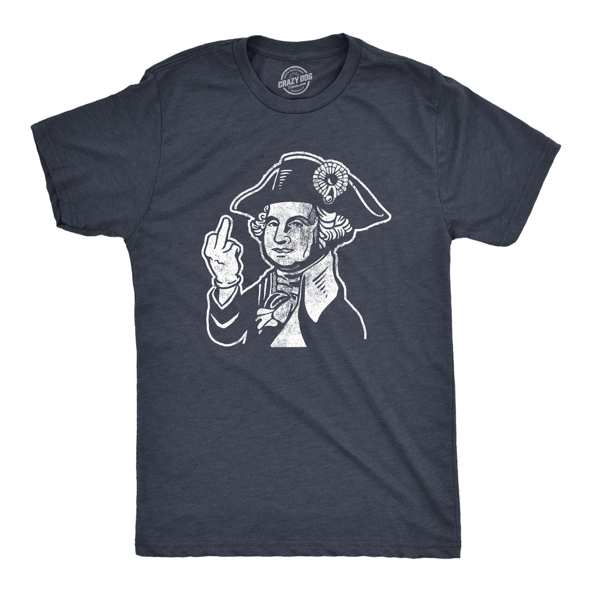 Mens George Washington Middle Finger Tshirt Funny 4th Of July Flip The Bird Hilarious Graphic Tee