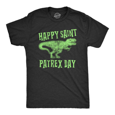 Mens Happy Saint Patrex Day T shirt Funny T-Rex Dinosaur St Patricks Day Graphic