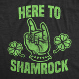 Mens Here To Shamrock T shirt Funny Metal Saint Patricks Day Graphic Novelty Tee