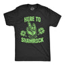 Mens Here To Shamrock T shirt Funny Metal Saint Patricks Day Graphic Novelty Tee